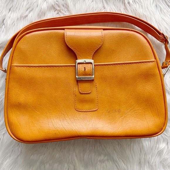 Samsonite Bags Vintage Samaonite Hard Cars Hand Luggage Orange Faux